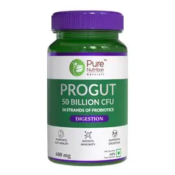 Pure Nutrition Progut 50 billion CFU with 14 strains of probiotic bacteria l Probiotic capsules for Women and Men to Support Gut Health icon