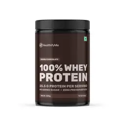 Healthifyme 100% Whey Protein Blend (Isolate and Concentrate) with 25.5gm Protein, 5.6gm BCAA, Digestive Enzymes for Muscle Support and Recovery icon