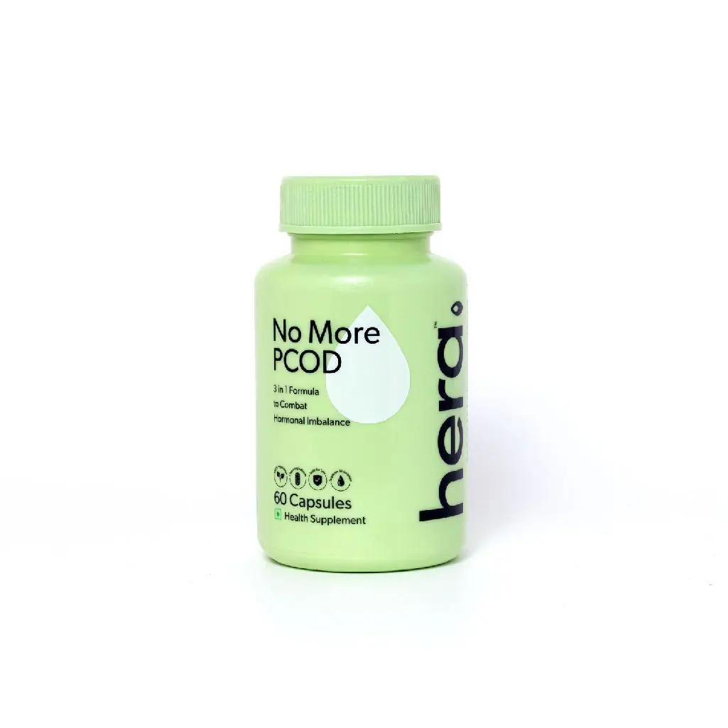 Hera - No More PCOD for Hormone Balance and Irregular Periods - Pack of 1 (60 Capsules)