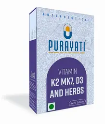 Purayati Vitamin K2 MK7, D3 and Herbs | Help you revitalize your heart, skin, and bones | 60 Tablets icon