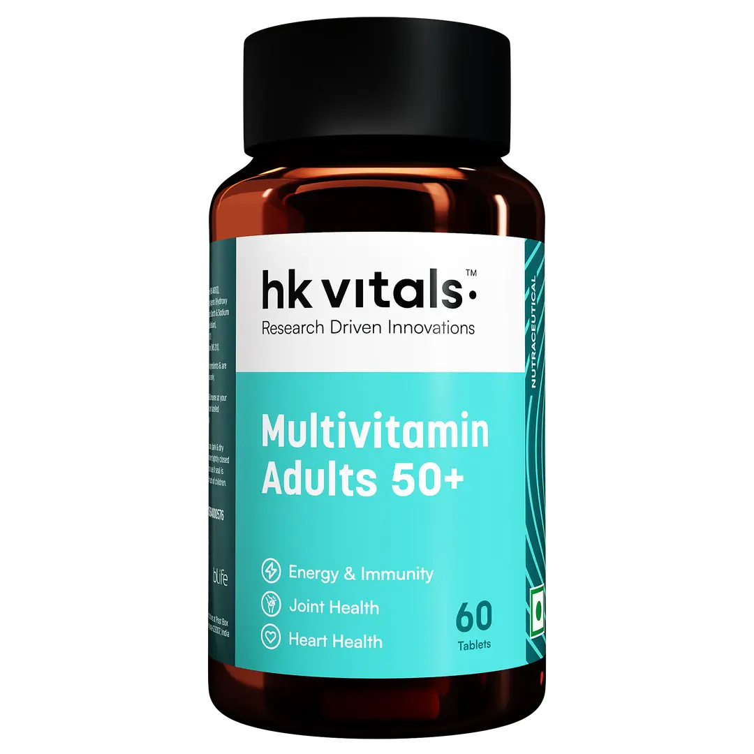 HK vitals Multivitamin Adults 50+ (30 Tablets) | Daily Multivitamin for Men & Women | Healthy Ageing | For Joints, Heart, Gut, Eye, Cognition & Energy - 60 Tablets