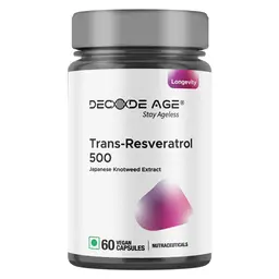 Decode Age Trans Resveratrol 500 with Japanese Knot Weed Extract for Slow down Aging, Anti-Inflammatory,Improves Metabolism and Heart health icon