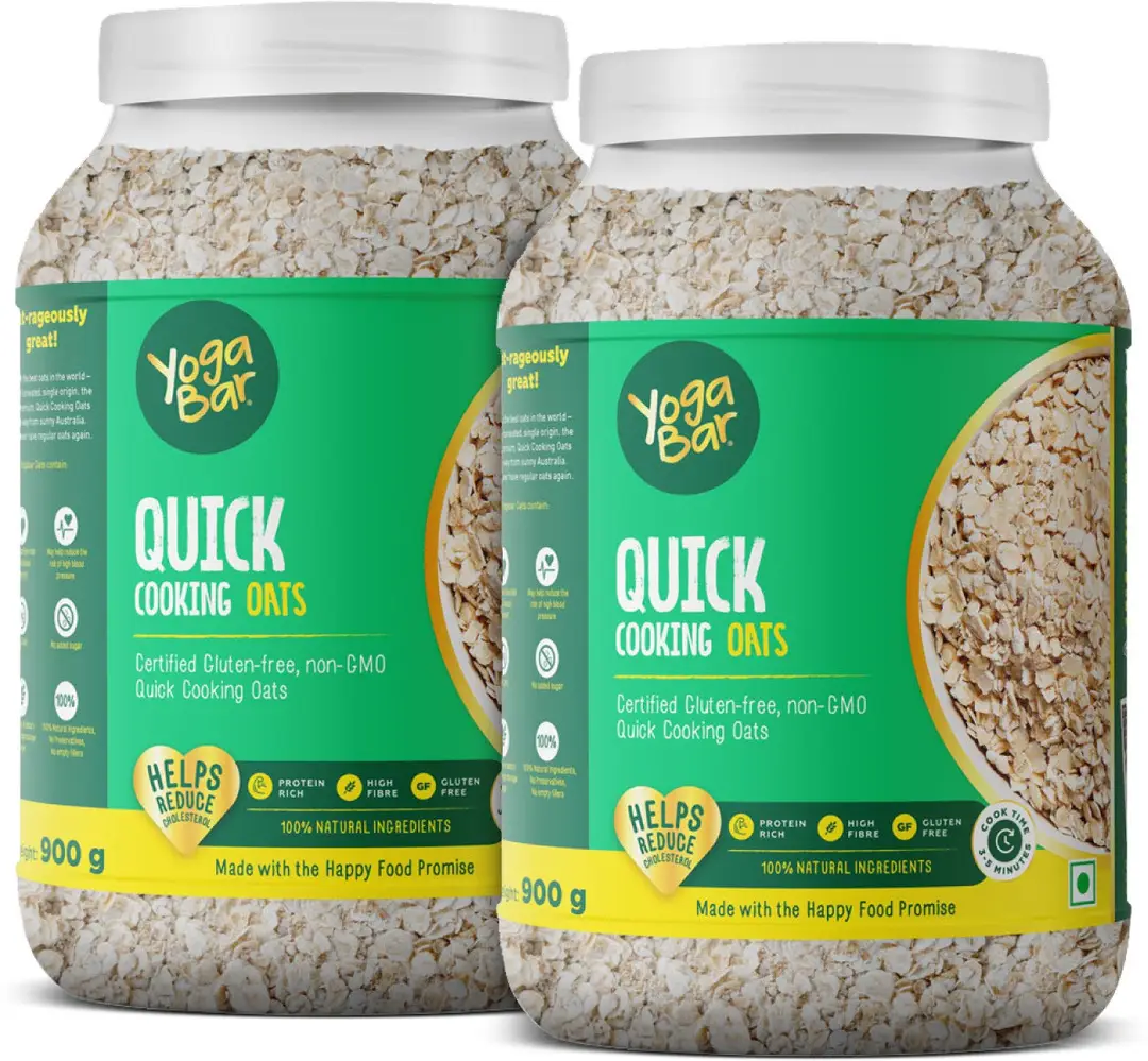 Yogabar Quick Cook Oats 900g - Pack of 2 (1800 gm)