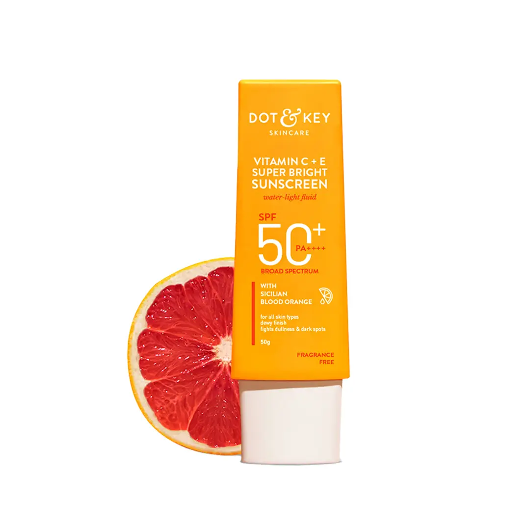 Dot & Key Sunscreen SPF 50 PA+++ with Vitamin C + E for Even Toned & Glowing Skin - 50 gm