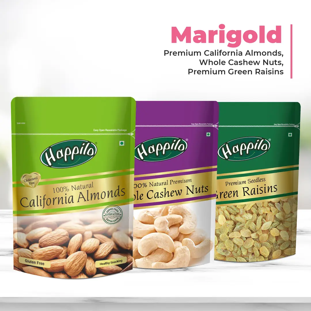 Happilo Dry Fruit Celebrations Gift Box - Marigold,650g