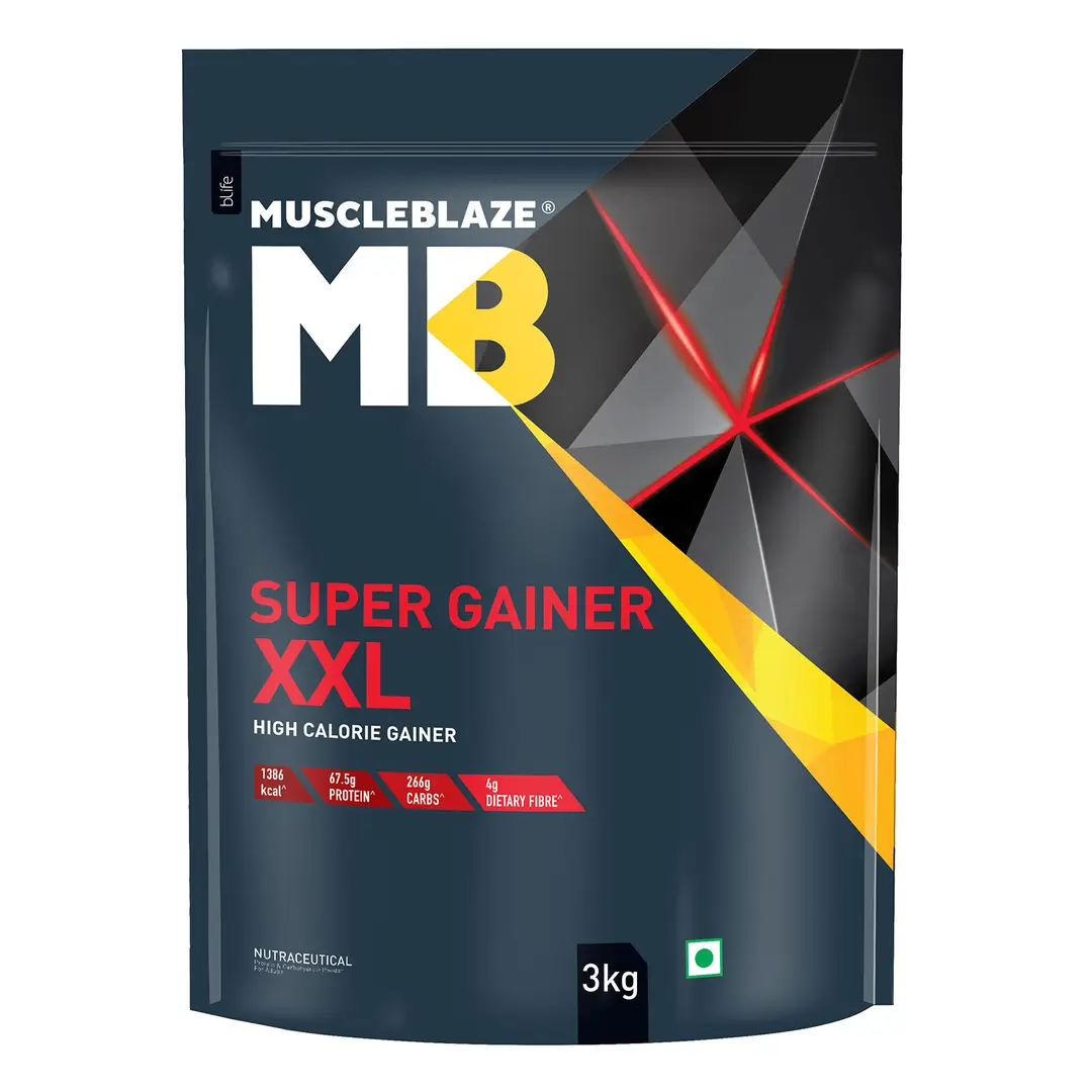 MuscleBlaze Super Gainer XXL for Muscle Mass Gain - Chocolate Bliss,6.6 lb