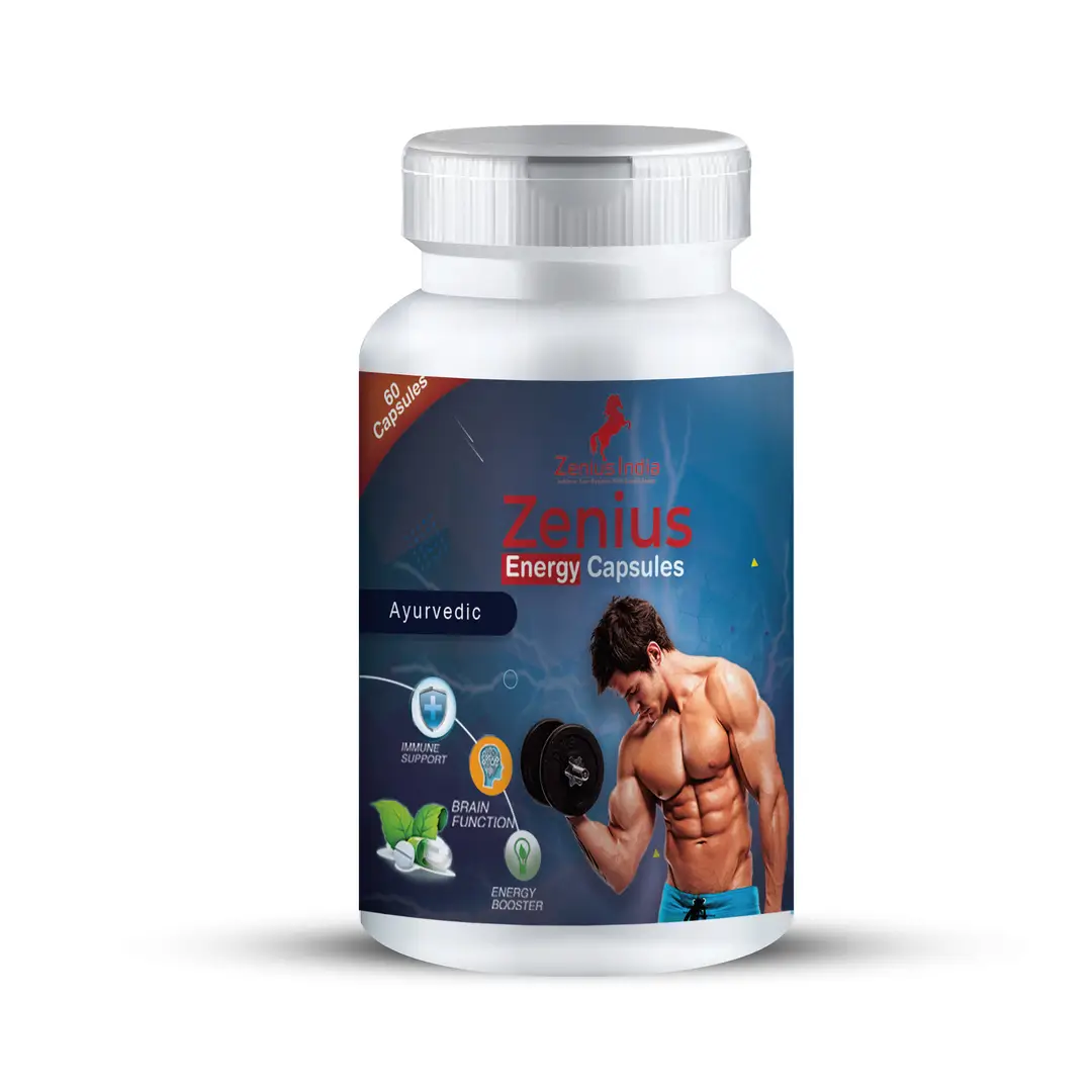 Zenius Energy Capsule for Immune Support and Brain Function - Pack of 1 (60 Capsules)