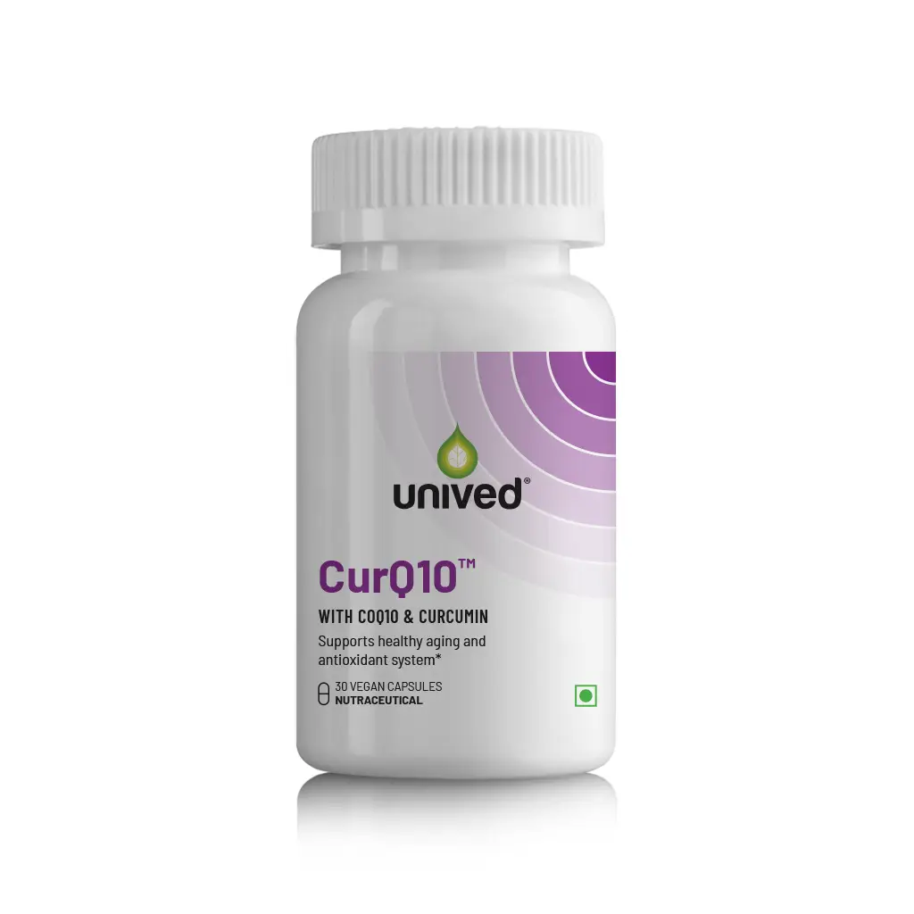 Unived CurQ10 for Physical Performance and Heart Health - Pack of 1 (30 Capsules)