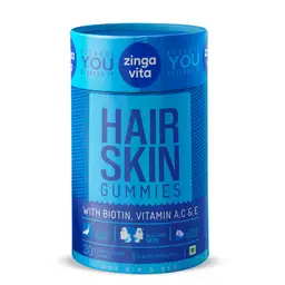 Zingavita Hair and Skin Gummies with Biotin, Vitamin A for Healthy Hair Follicle Growth icon