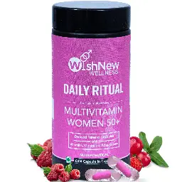 Wishnew Wellness Daily Ritual Women 50+ Multivitamin for Optimal Absorption,Supports Menopause, Hormonal Balance, Skin and Joint Health icon