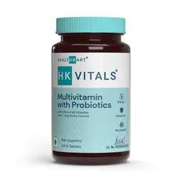 HealthKart - HK Vitals Multivitamin with Probiotics, Vitamin C, Vitamin B, Vitamin D, & Zinc, Supports Immunity and Gut Health, For Men and Women, 60 Multivitamin Tablets icon