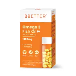 BBETTER Omega 3 Fish Oil 1000mg High Strength for Healthy Heart, Joints and Eyes icon