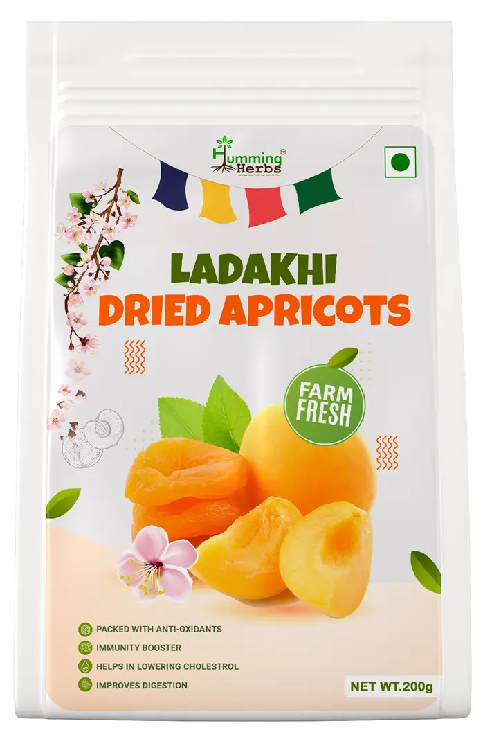 Humming Herbs Natural Organic Ladakhi Dried Apricot/ Khumani - 200 gm