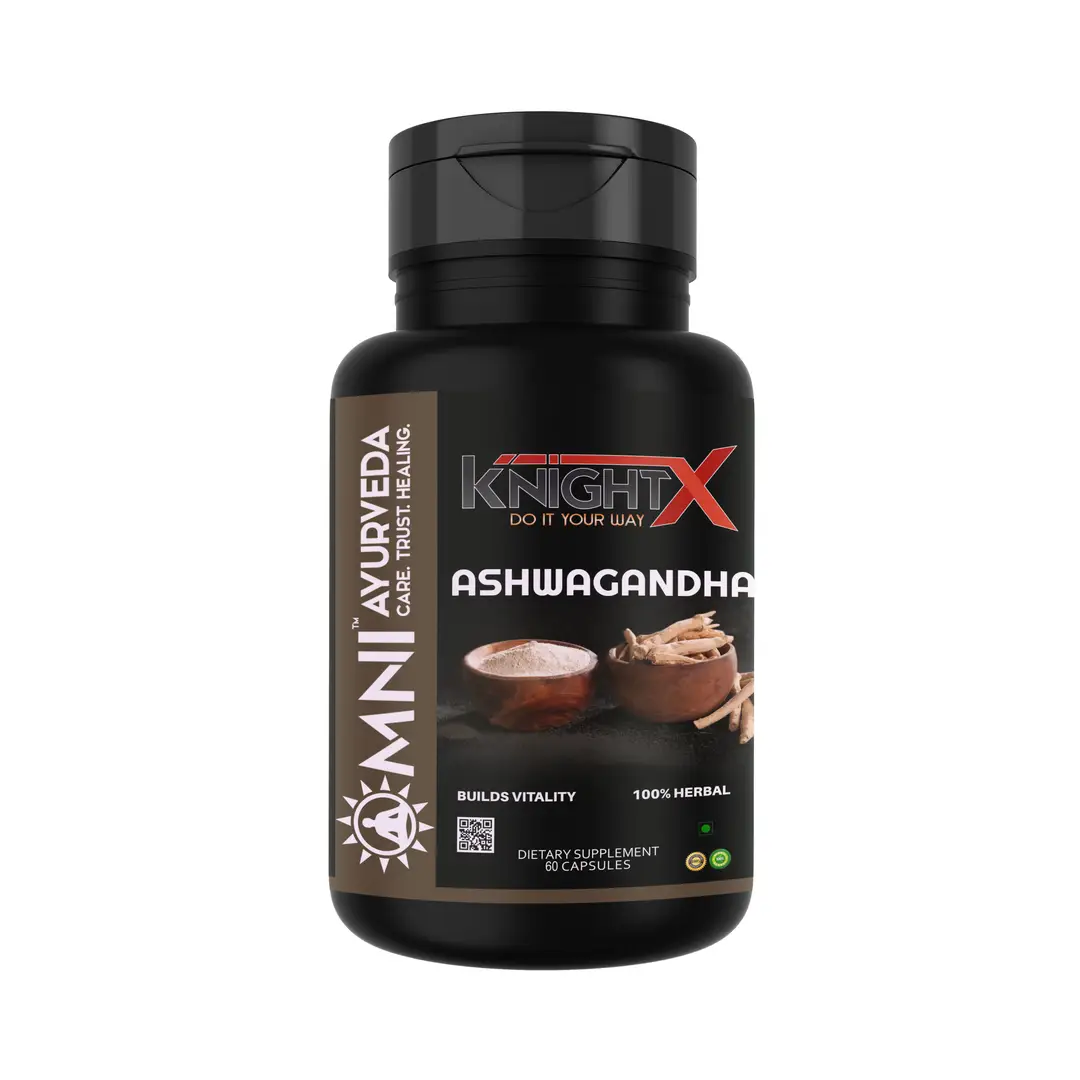 KnightX Ashwagandha for General Health and Energy - Pack of 1 (60 Capsules)