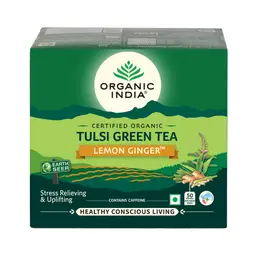 Organic India - Tulsi Green Tea Lemon Ginger - for Improving Digestion and Metabolism icon