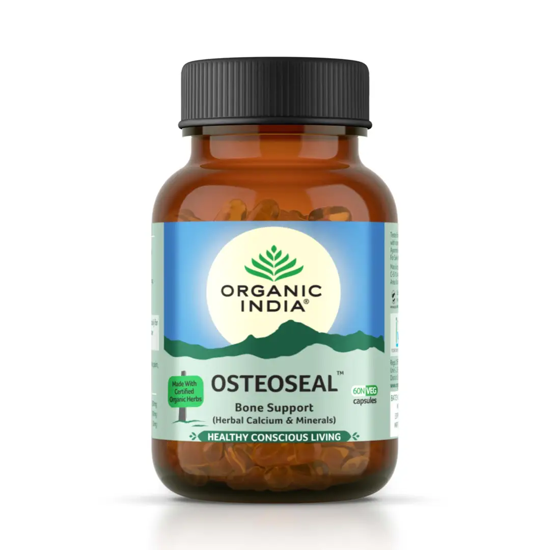 Organic India Osteoseal - Helps to increase bone mineral density, enhances healing of fractured bones and callus formation and improves cartilage regeneration. - Pack of 1 (60 Capsules)