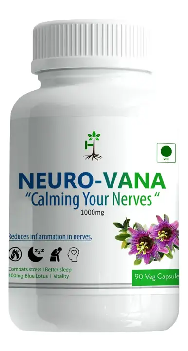 Humming Herbs Neuro Vana (Damiana,Blue Lotus,Passion Flower) - Pack of 1 (90 Capsules)