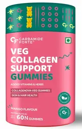 Carbamide Forte Veg Collagen Support Gummies for Glowing Skin, Improved Elasticity and Skin Tone icon