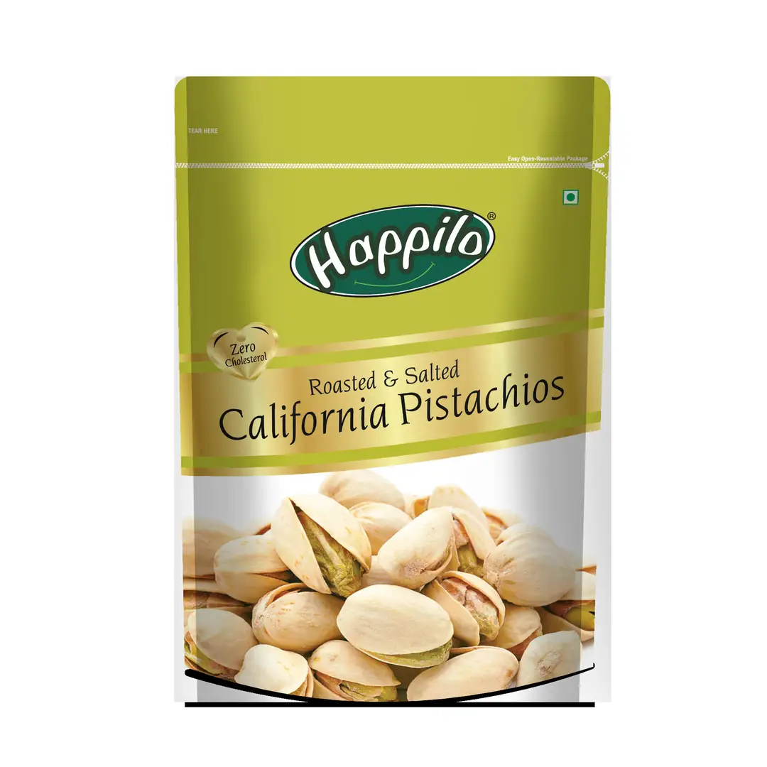 Happilo Premium Californian Roasted & Salted Pistachios - Pack of 1 (500 gm)