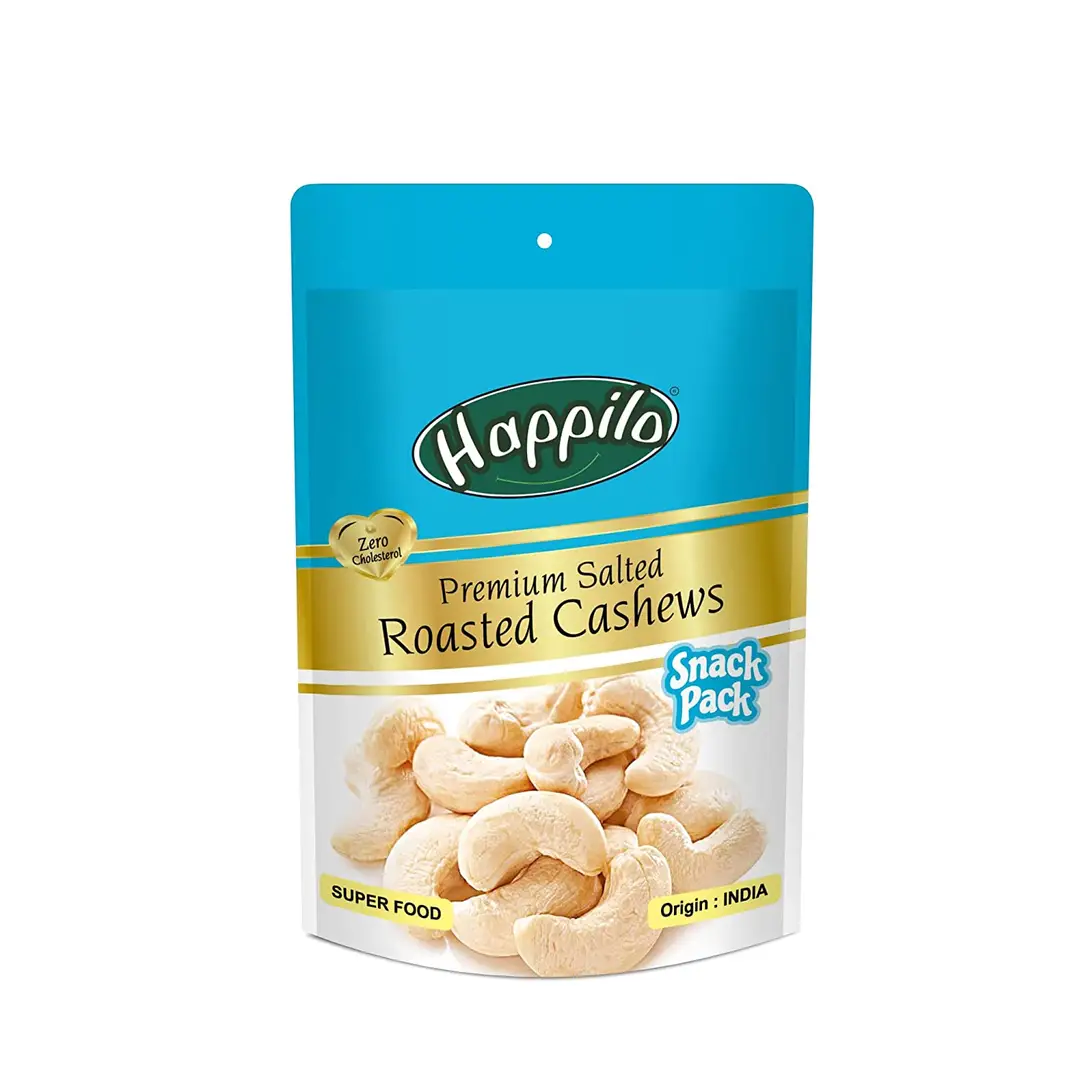 Happilo Premium Cashews Roasted & Salted - Pack of 12 (420 gm)