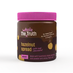 The Whole Truth - Hazelnut Spread - Creamy - 200g - No Added Sugar - No Palm Oil - No Preservatives - No Artificial Flavour icon