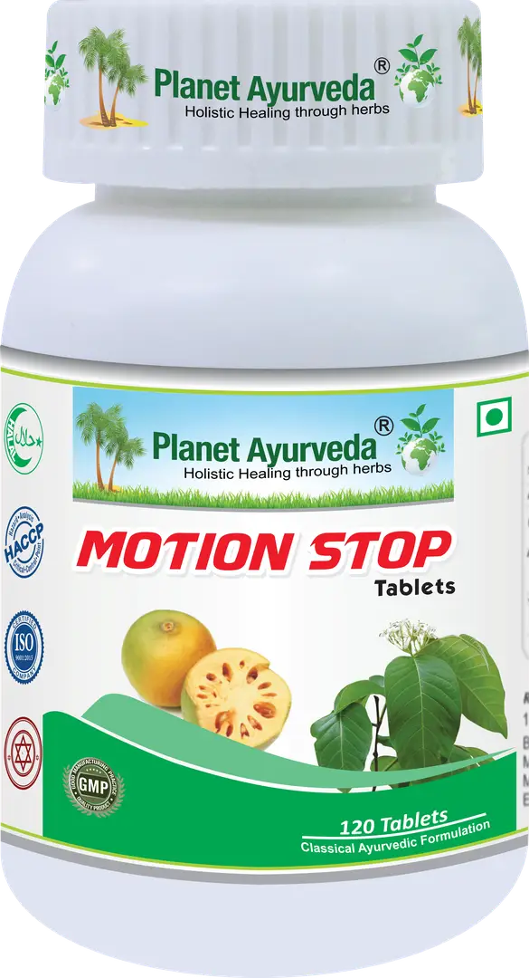 Planet Ayurveda Motion Stop for Healthy Digestive System - Pack of 1 (120 Tablets)