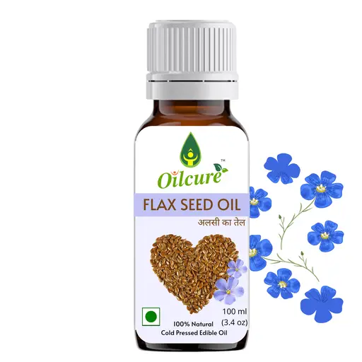 Oilcure - Flax Seed Oil - for Promoting Healthy Digestion And Regular Bowel Movements - 100 ml