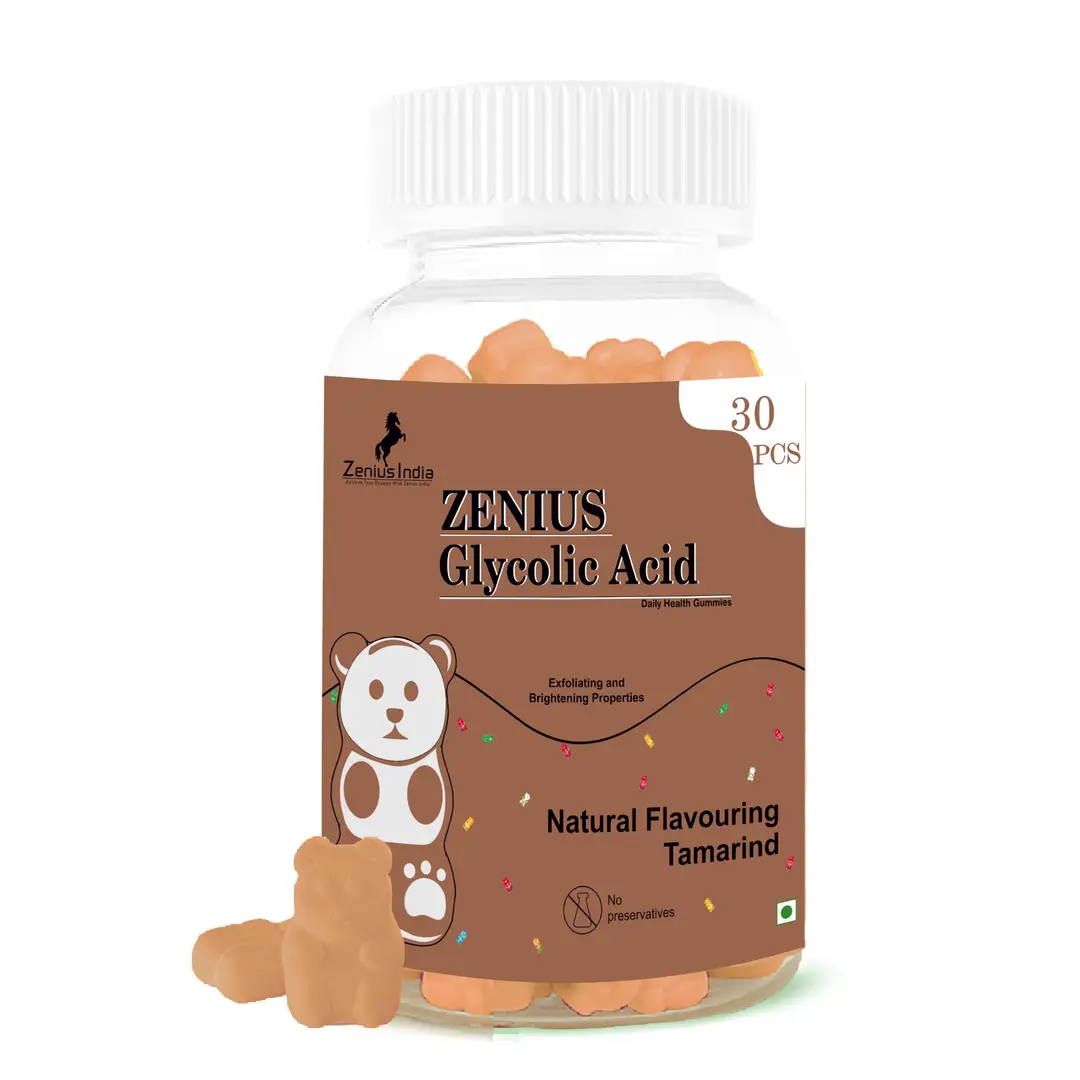 Zenius Tangy Glycolic Acid Tamarind for Skin Revitalization - Pack of 1 (30 Gummies)