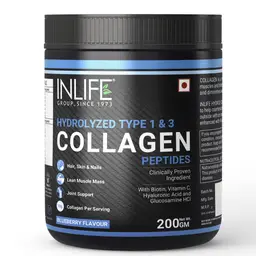 INLIFE - Hydrolyzed Collagen Peptides Powder Supplements Type 1 and 3, Biotin, Vitamin C, Hyaluronic Acid, Glucosamine, Skin Health for Men & Women - 200g icon