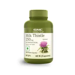 GNC Herbal Plus Milk Thistle | Removes Liver Toxins | Protects Liver Health | Detox Supplement for Men & Women | Promotes Proper Fat Digestion