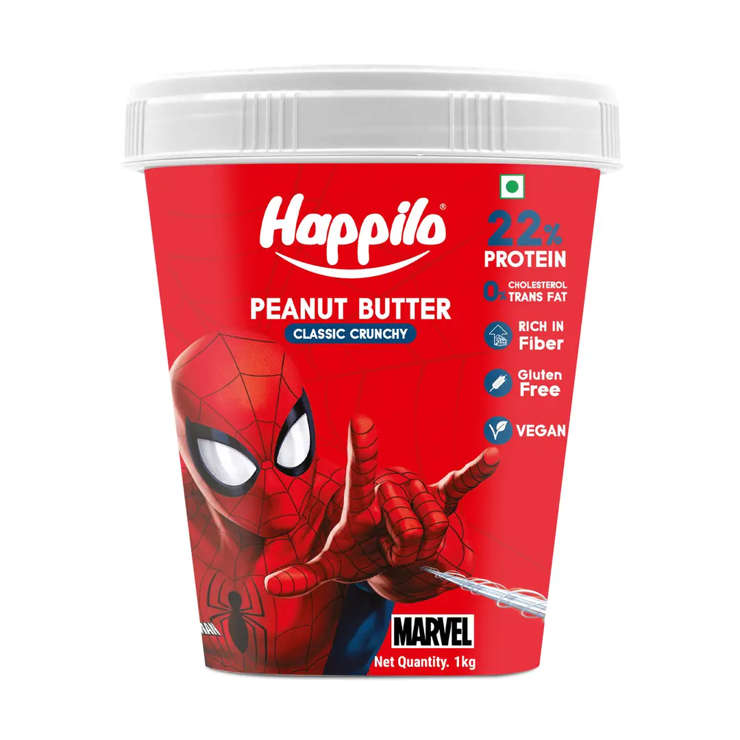 Happilo Marvel Classic Peanut Butter for Weight Management - Classic Crunchy,1000 gm