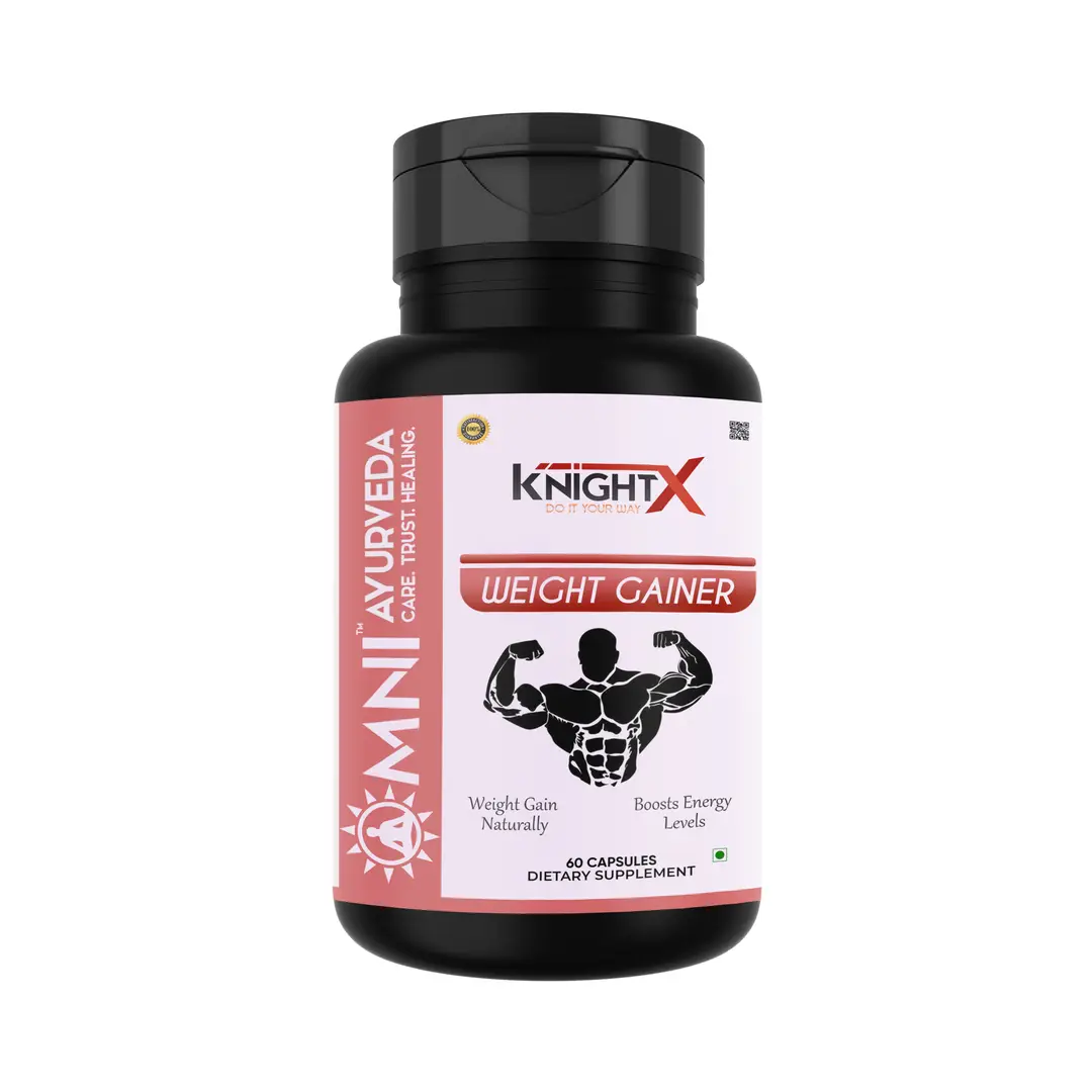 KnightX - Mass Up - For Muscle Growth, Nutrition Weight Gainer - 60 Capsules - Pack of 1 (60 Capsules)