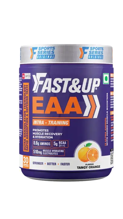 Fast&Up EAA Intra with BCAA+Electrolyte Blend+Vitamin for Intra Workout - Tangy Orange